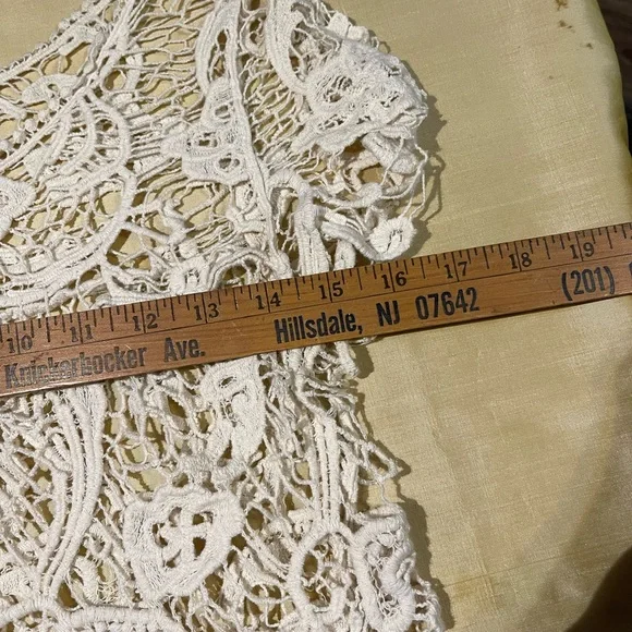 Rainbow Cream Lace Crochet Top - Picture 3 of 4